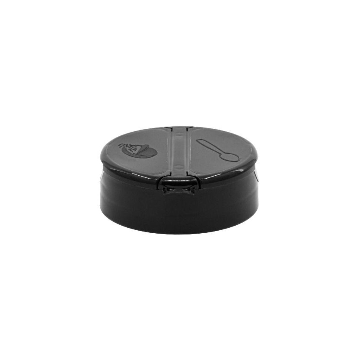 Flapper Caps with Pressure Sensitive (PS Liner) .200 Pour - Black (53/485) - Dispensing Caps | General Bottle Supply