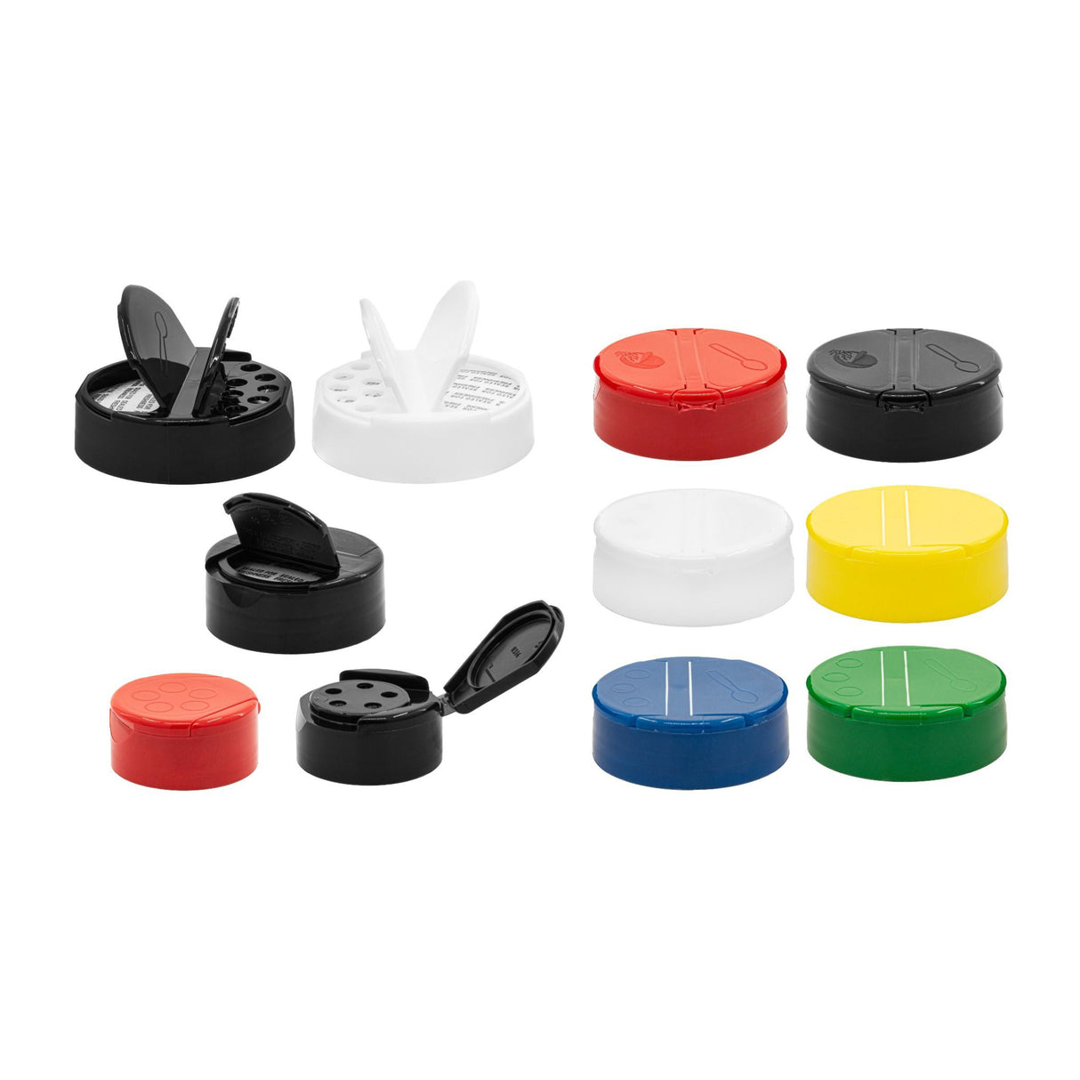 Flapper Caps with Pressure Sensitive (PS Liner) .200 Pour - Yellow (53/485) - Dispensing Caps | General Bottle Supply