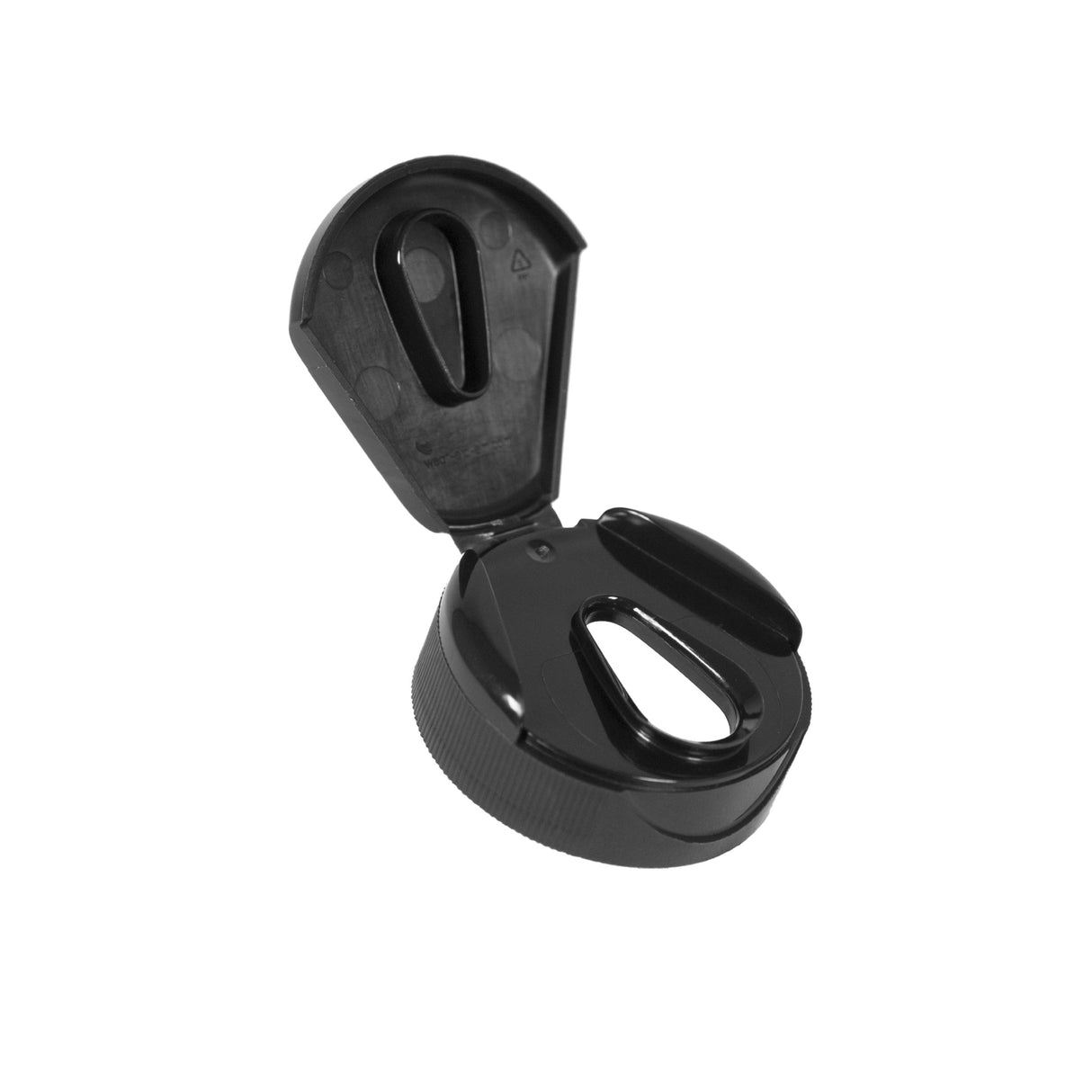 Flapper Liquid Cap Direct Pour with Pressure Sensitive (PS Liner) - Black (38/400) - Dispensing Caps | General Bottle Supply