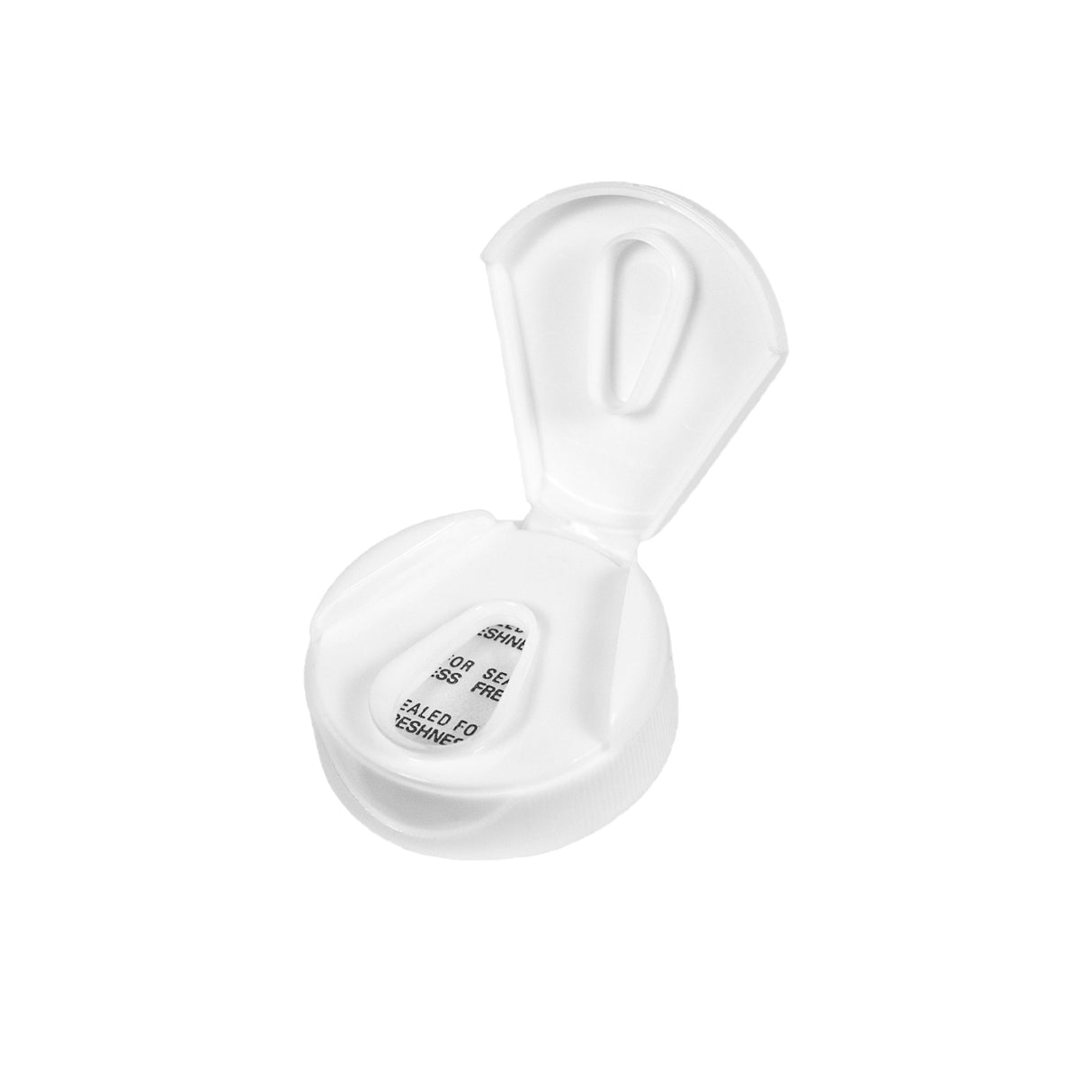 Flapper Liquid Cap Direct Pour with Pressure Sensitive (PS Liner) - White (38/400) - Dispensing Caps | General Bottle Supply