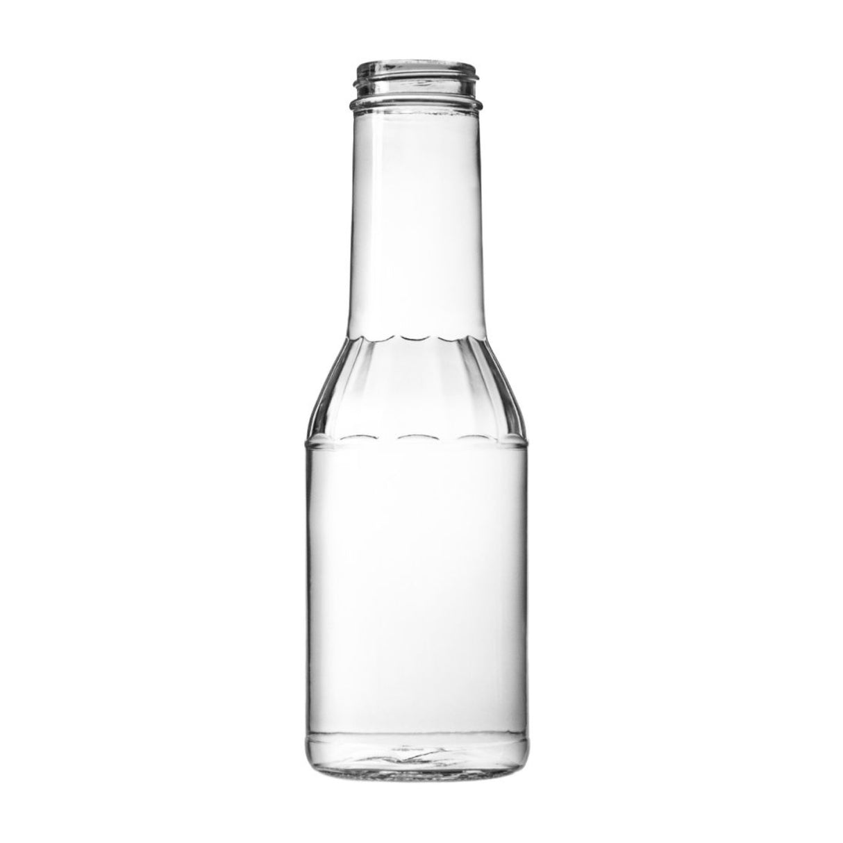 12 oz Fluted Sauce Bottle - Glass Bottle | General Bottle Supply