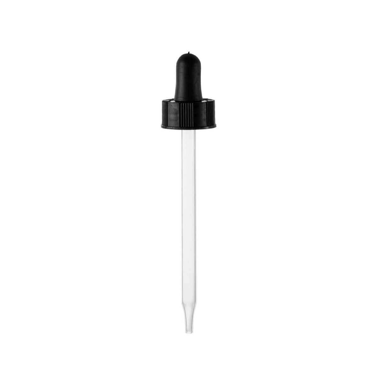 4 oz Glass Dropper Assembly - Black (22/400) - Dispensing Caps | General Bottle Supply