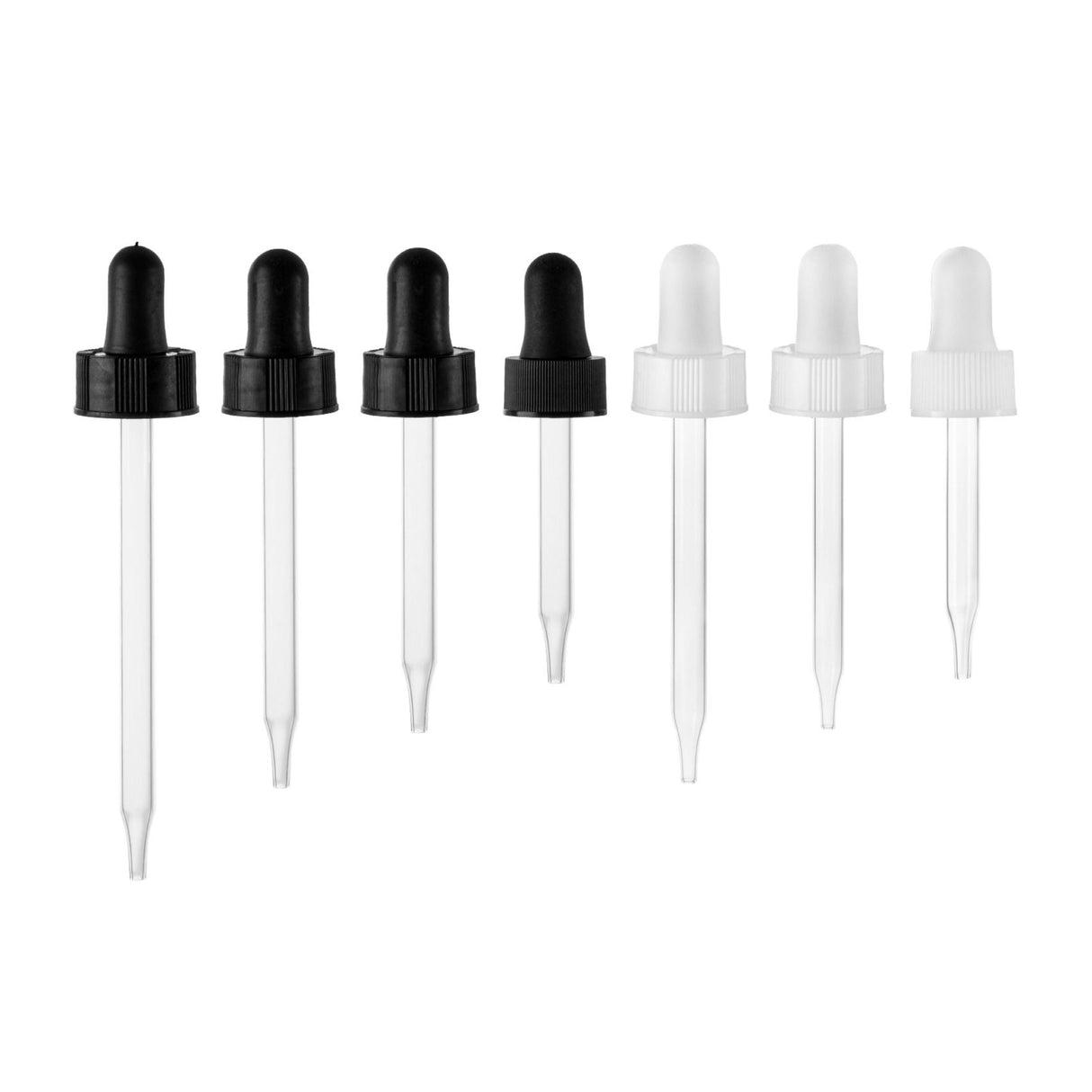 4 oz Glass Dropper Assembly - Black (22/400) - Dispensing Caps | General Bottle Supply