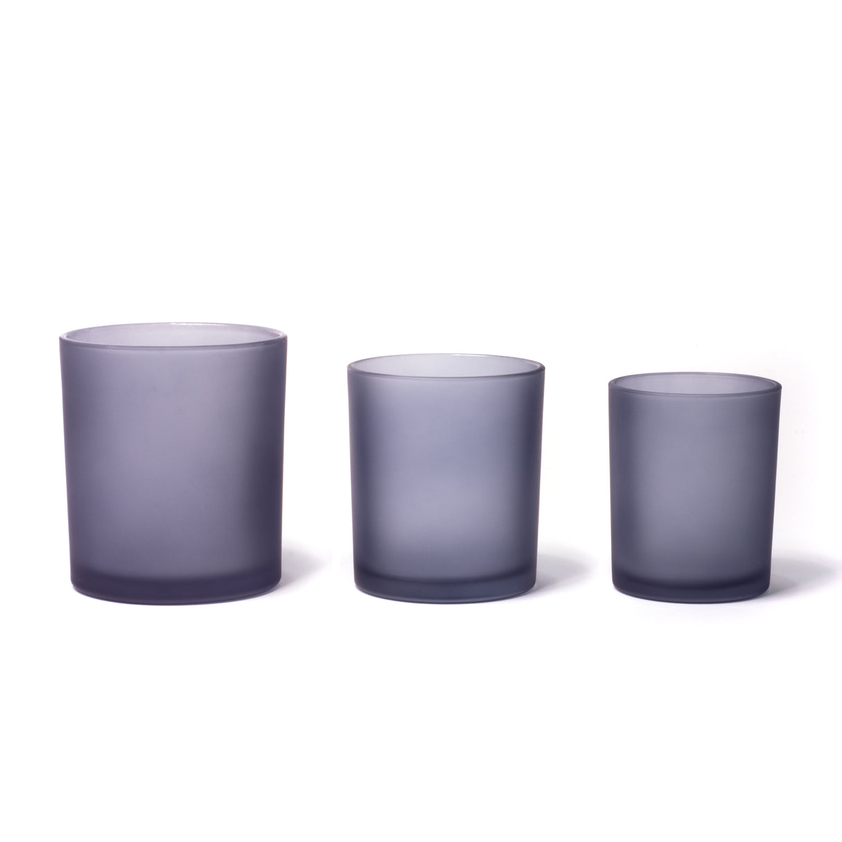 7oz Glass Candle Jar - Grey Frosted - Glass Jar | General Bottle Supply