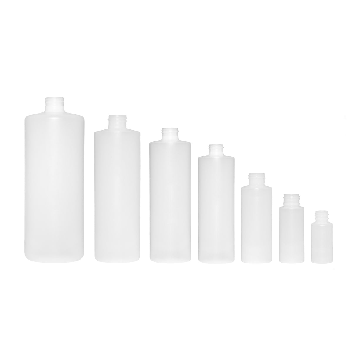 16 oz Cylinder Round HDPE Bottles - Natural (38/400) - Plastic Bottle | General Bottle Supply