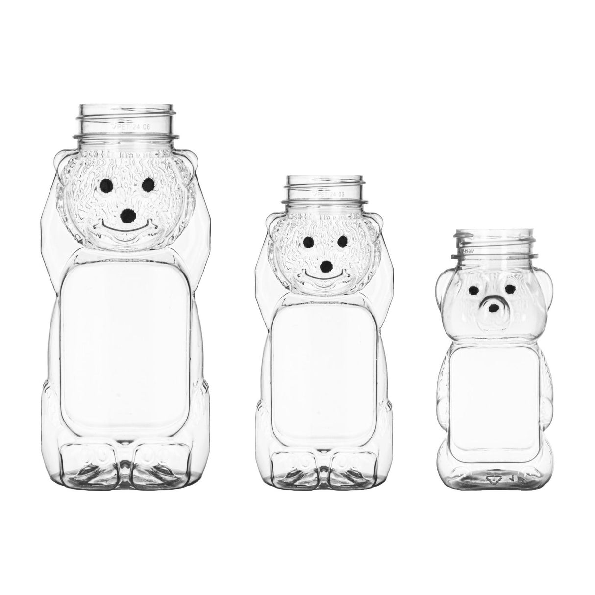 16 oz Honey Bear Jars - Clear - Plastic Bottle | General Bottle Supply