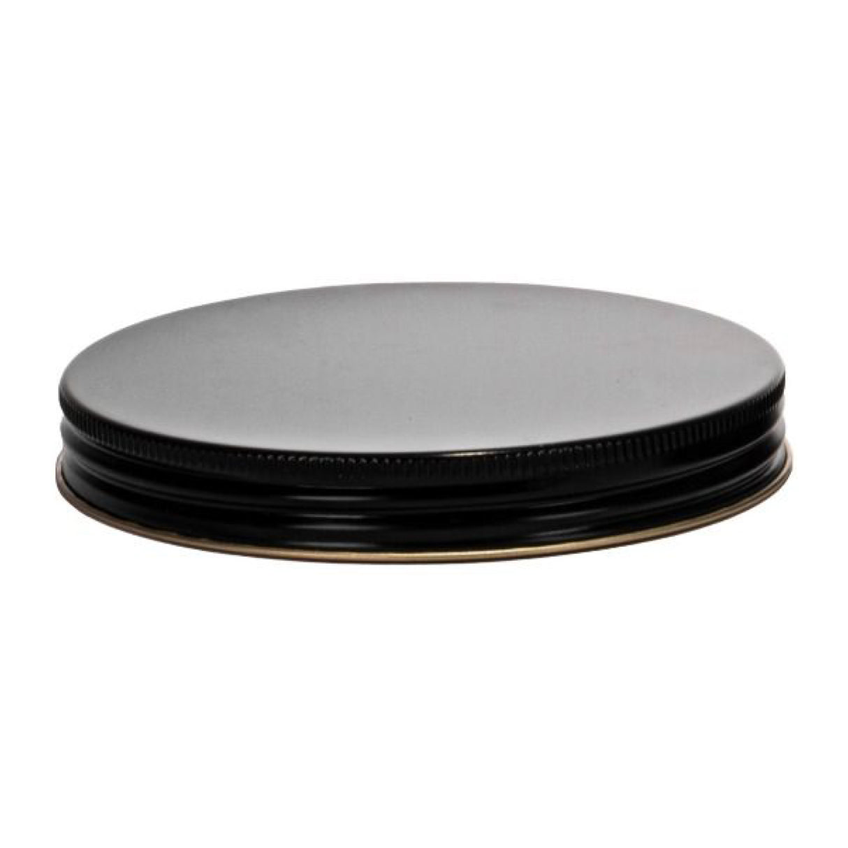 Metal Caps with Plastisol Liner - Continuous Thread - Black Cap with Button (70/450 G) - Assorted Caps | General Bottle Supply