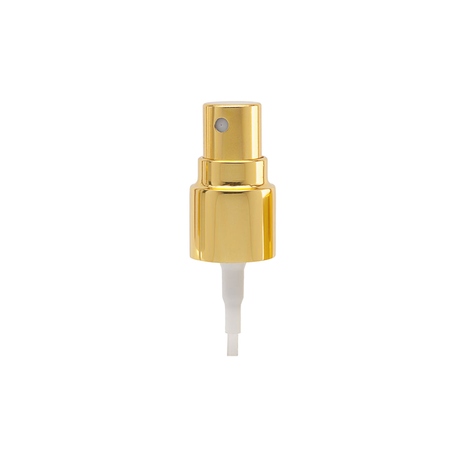 Metalized Fine Mist Sprayer with OverCap Imported - Gold (18/415) - Dispensing Caps | General Bottle Supply