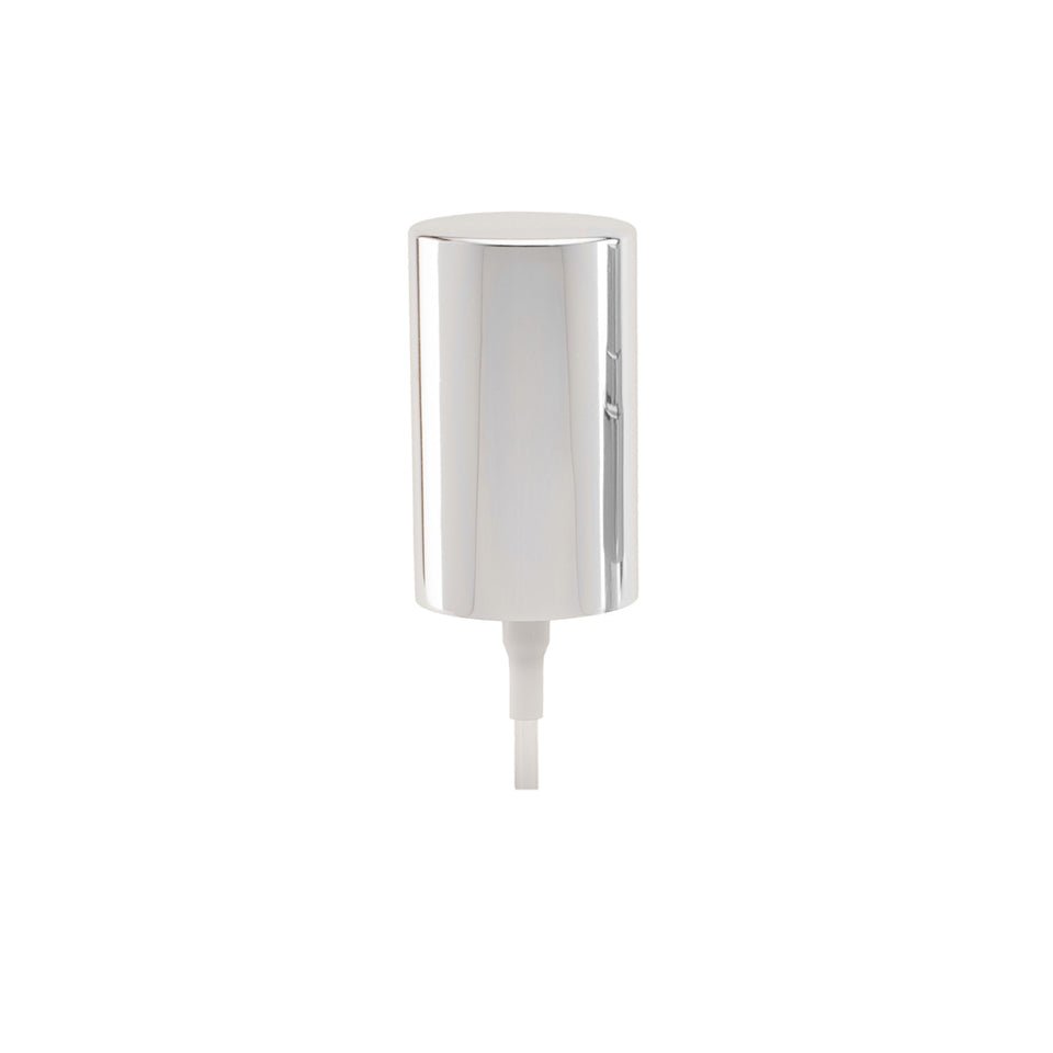 Metalized Fine Mist Sprayer with OverCap Imported - Silver (18/415) - Dispensing Caps | General Bottle Supply