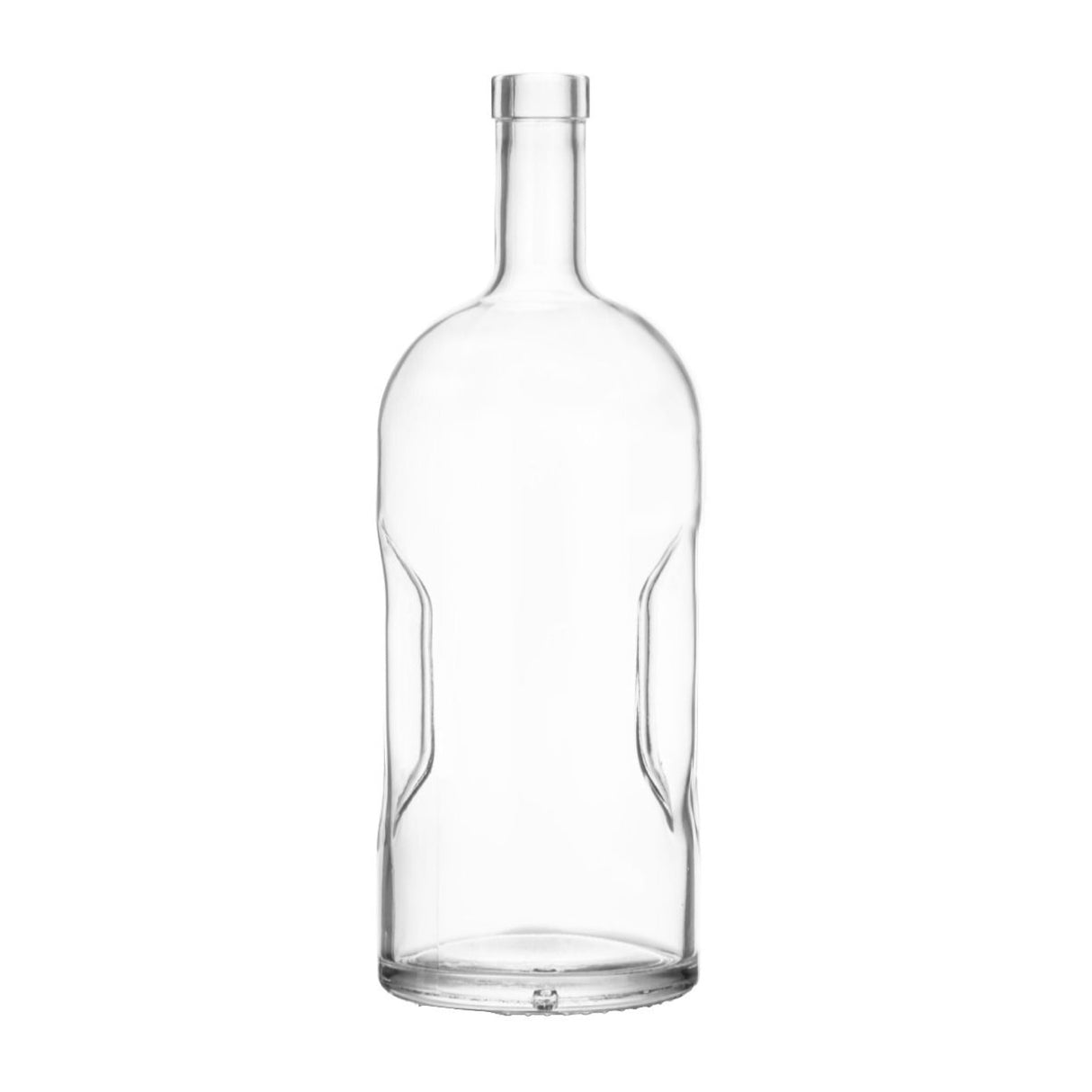 1.75 Liter Nordic Pinch Grip Liquor Bottle - Glass Bottle | General Bottle Supply