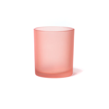 10oz Glass Candle Jar - Peach Frosted - Glass Jar | General Bottle Supply