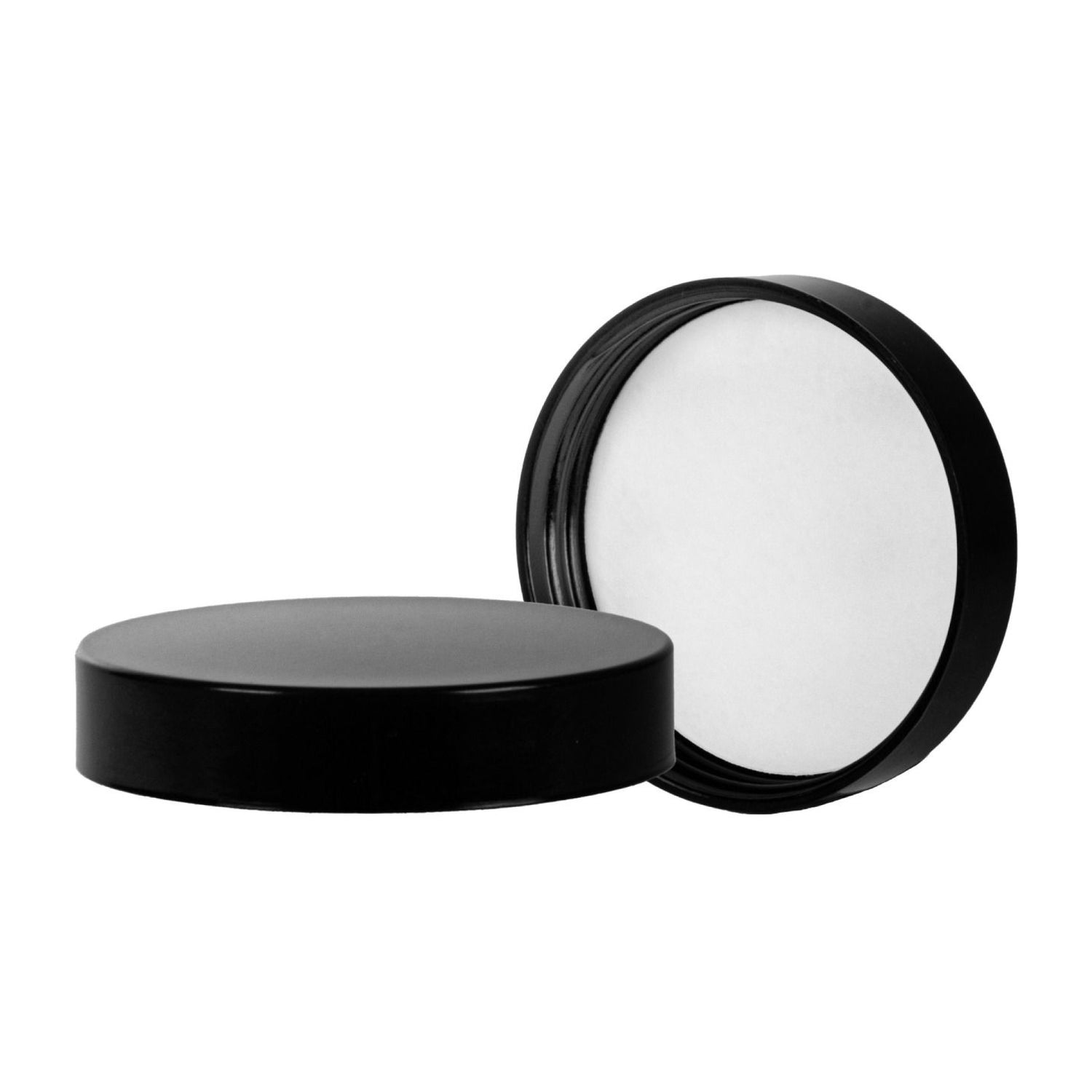 Phenolic Smooth Cap with Paper Vinyl Liner - Black (58/400) - Assorted Caps | General Bottle