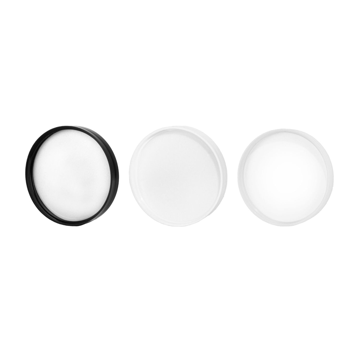 Plastic Smooth Caps with Foam Liner (F217) - Black (70/400) - Assorted Caps | General Bottle Supply
