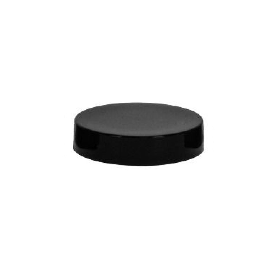 Plastic Smooth Caps with Foam Liner (F217) - Black (48/400) - Assorted Caps | General Bottle Supply