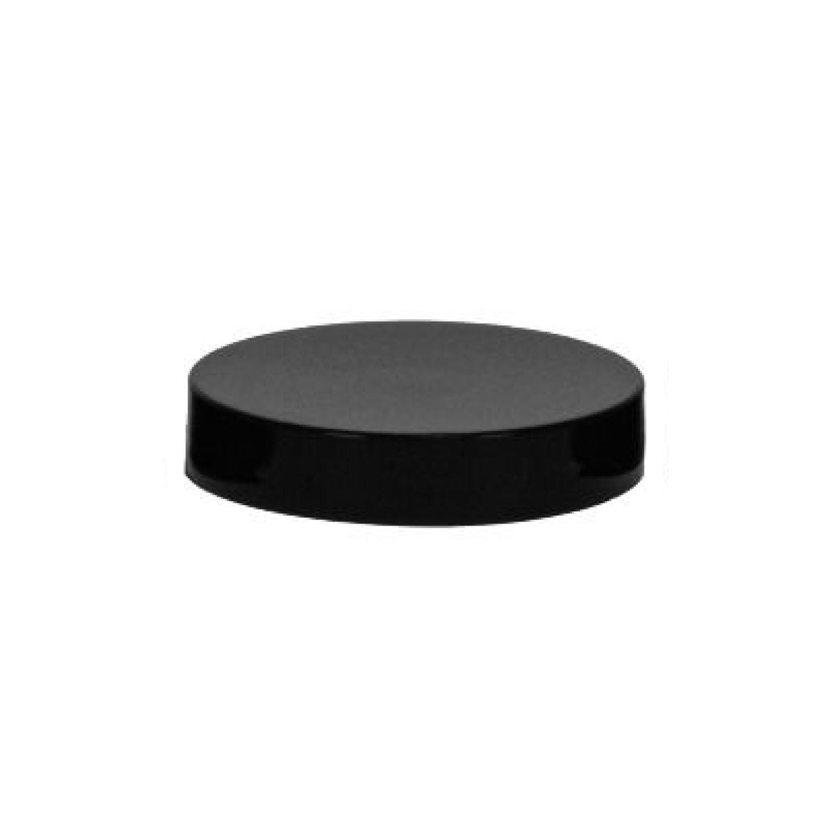 Plastic Smooth Cap with Pressure Sensitive Liner (PS) - Black (58/400) - Assorted Caps | General Bottle Supply