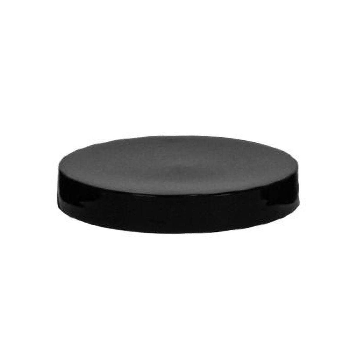 Plastic Smooth Cap with Pressure Sensitive Liner (PS) - Black (70/400) - Assorted Caps | General Bottle Supply