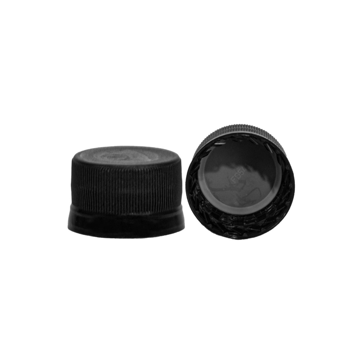 Plastic Tamper Evident Bottle Caps - Black (28mm) - Assorted Caps | General Bottle Supply