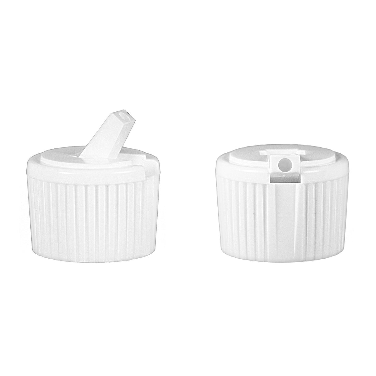 Polytop Ribbed Cap PS110 - White (24/410) - Dispensing Caps | General Bottle Supply