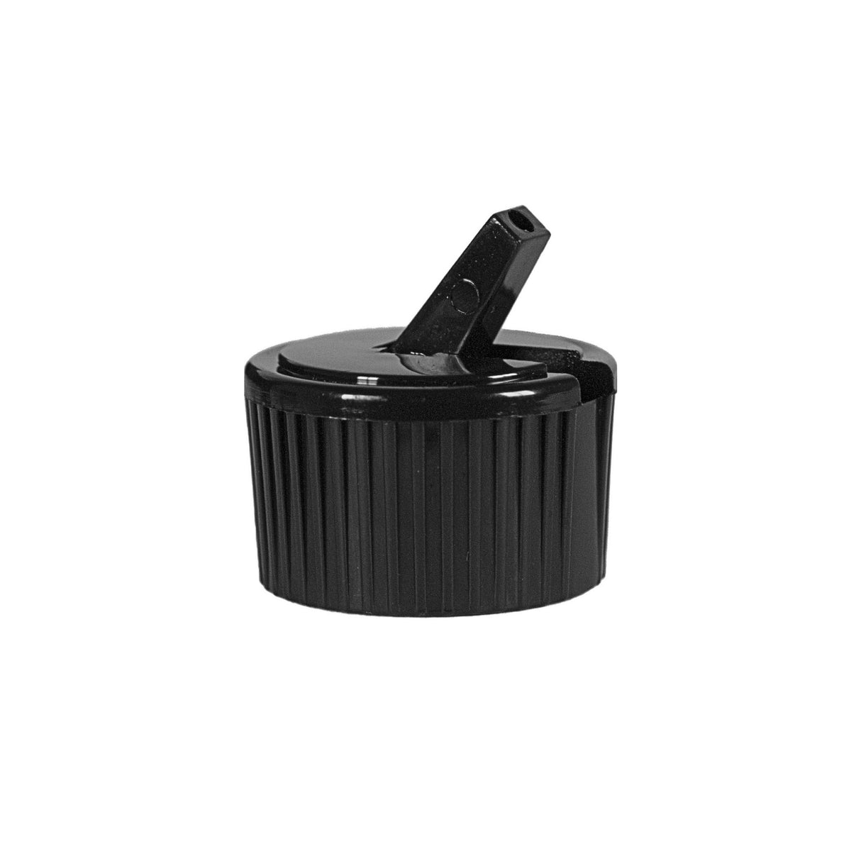 Polytop Ribbed Cap PS218 - Black (28/400) - Dispensing Caps | General Bottle Supply