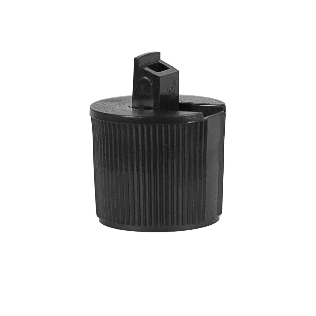 Polytop Ribbed Cap PS258 - Black (24/410) - Dispensing Caps | General Bottle Supply