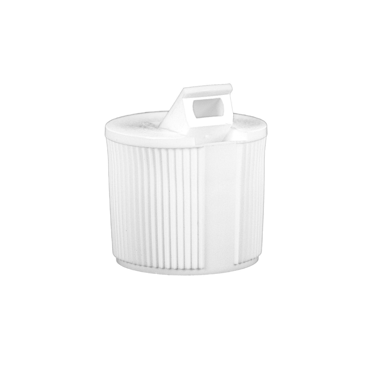 Polytop Ribbed Cap PS258 - White (24/410) - Dispensing Caps | General Bottle Supply