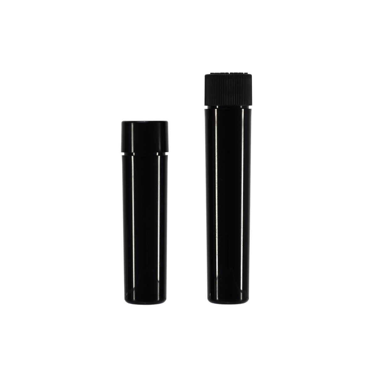2.7" Tall 8 ml PP Tube (16mm) - Black - Plastic Tube | General Bottle Supply