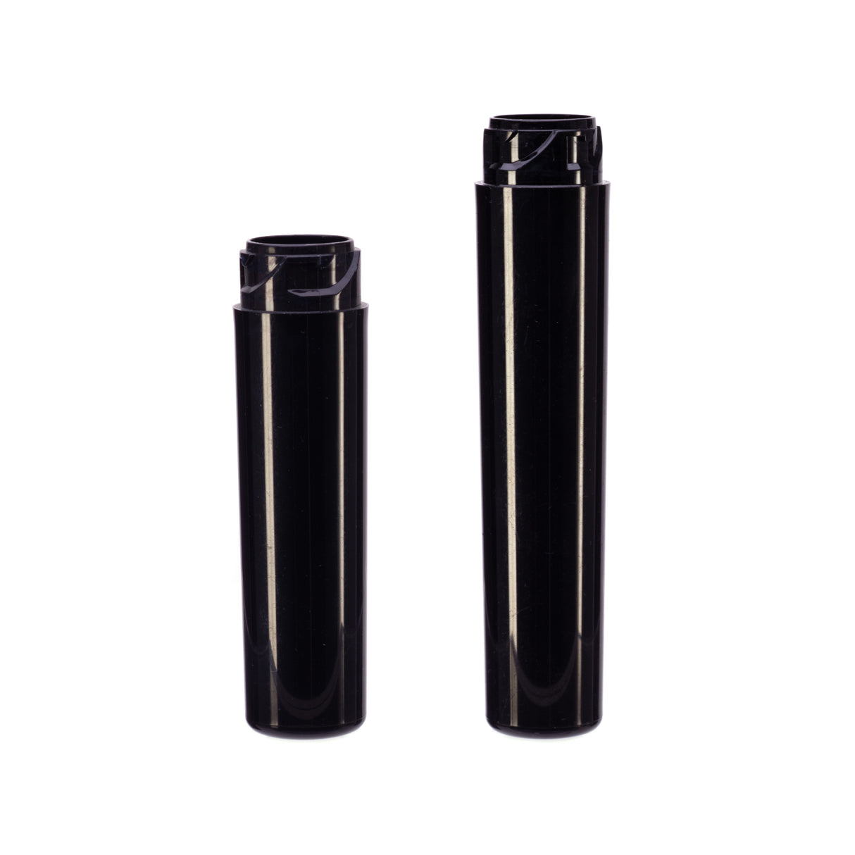 2.7" Tall 8 ml PP Tube (16mm) - Black - Plastic Tube | General Bottle Supply