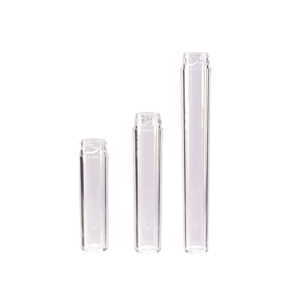 3.3" Tall 10 ml PS Tube (16mm) - Clear - Plastic Tube | General Bottle Supply