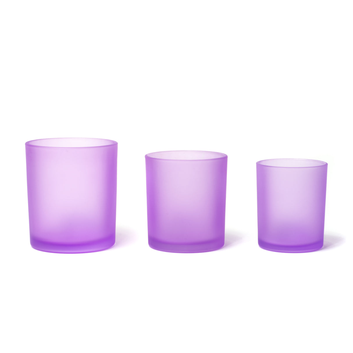 7oz Glass Candle Jar - Purple Frosted - Glass Jar | General Bottle Supply