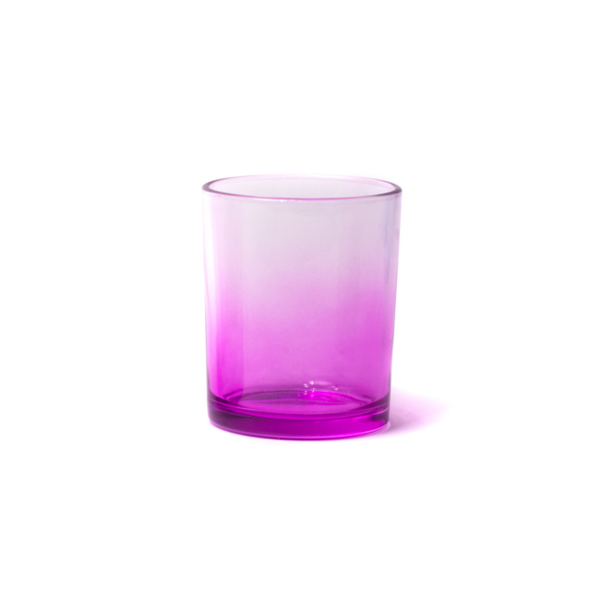 7oz Glass Candle Jar - Purple Gradient (Fuchsia) - Glass Jar | General Bottle Supply