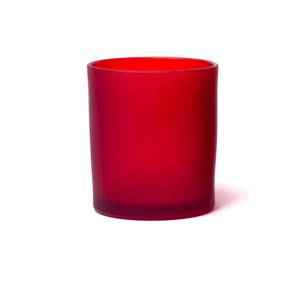 15oz Glass Candle Jar - Red Frosted - Glass Jar | General Bottle Supply