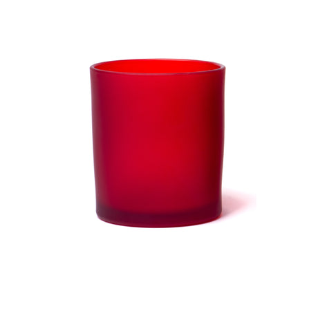 15oz Glass Candle Jar - Red Frosted - Glass Jar | General Bottle Supply