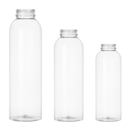 16 oz Round PET Juice Bottles - Clear - Plastic Bottle | General Bottle Supply