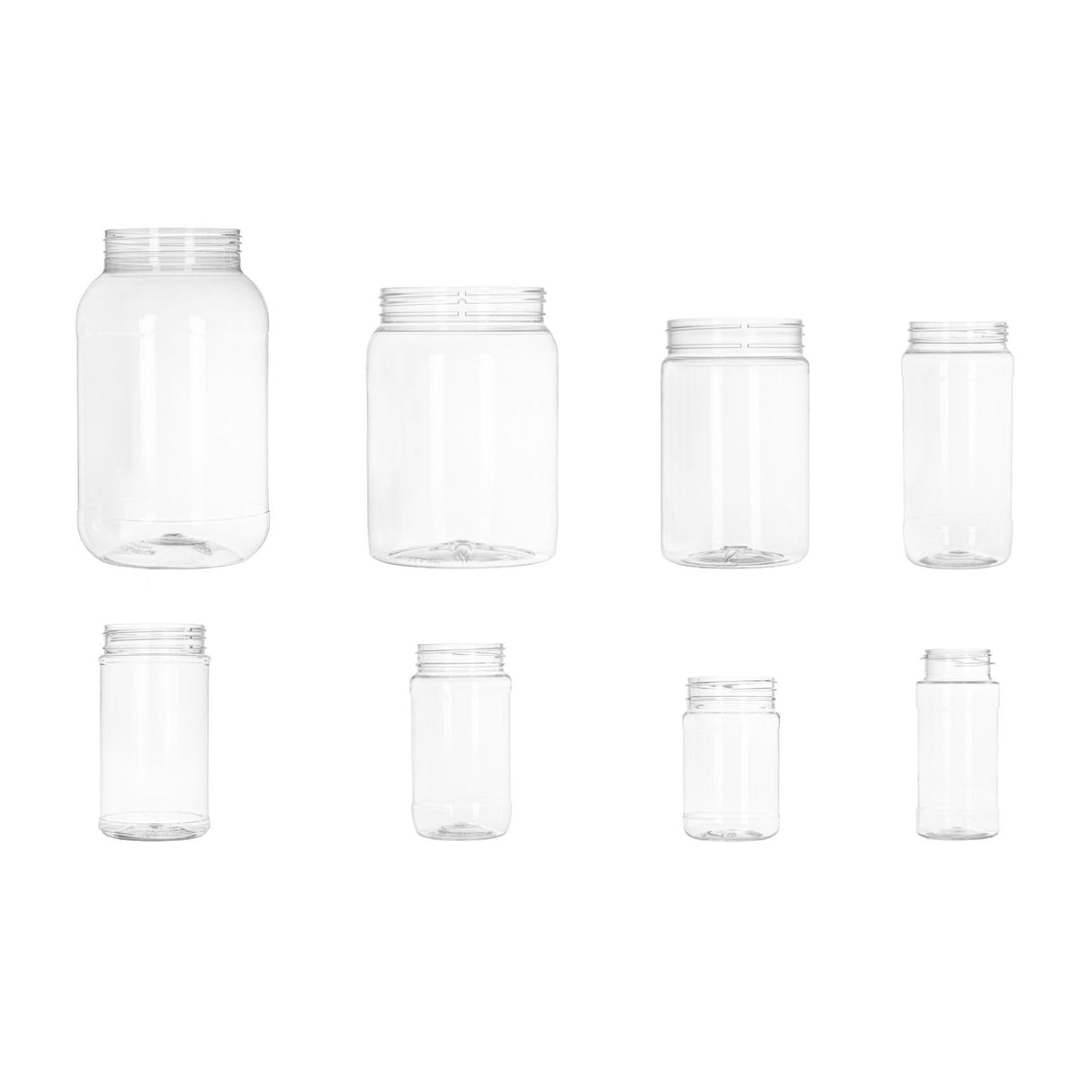 32 oz Round PET Plastic Jars - Clear - Plastic Jar | General Bottle Supply