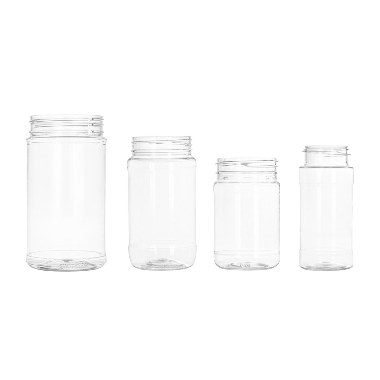 64 oz Round PET Plastic Jars - Clear - Plastic Jar | General Bottle Supply