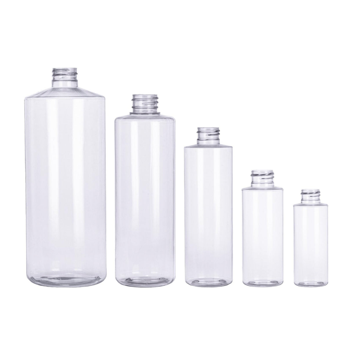 2 oz Cylinder Round PVC Bottles - Clear - Plastic Bottle | General Bottle Supply