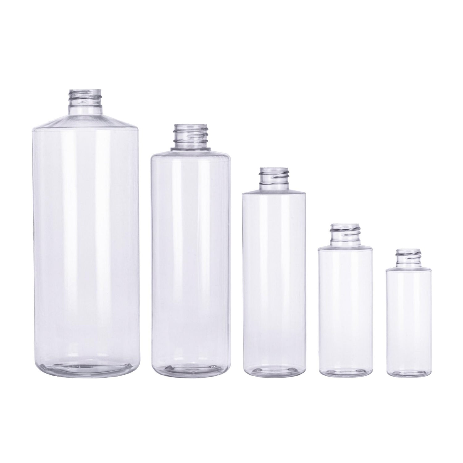 2 oz Cylinder Round PVC Bottles - Clear - Plastic Bottle | General Bottle Supply