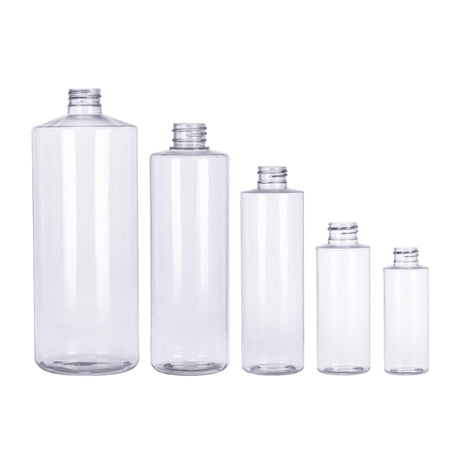 2 oz Cylinder Round PVC Bottles - Clear - Plastic Bottle | General Bottle Supply