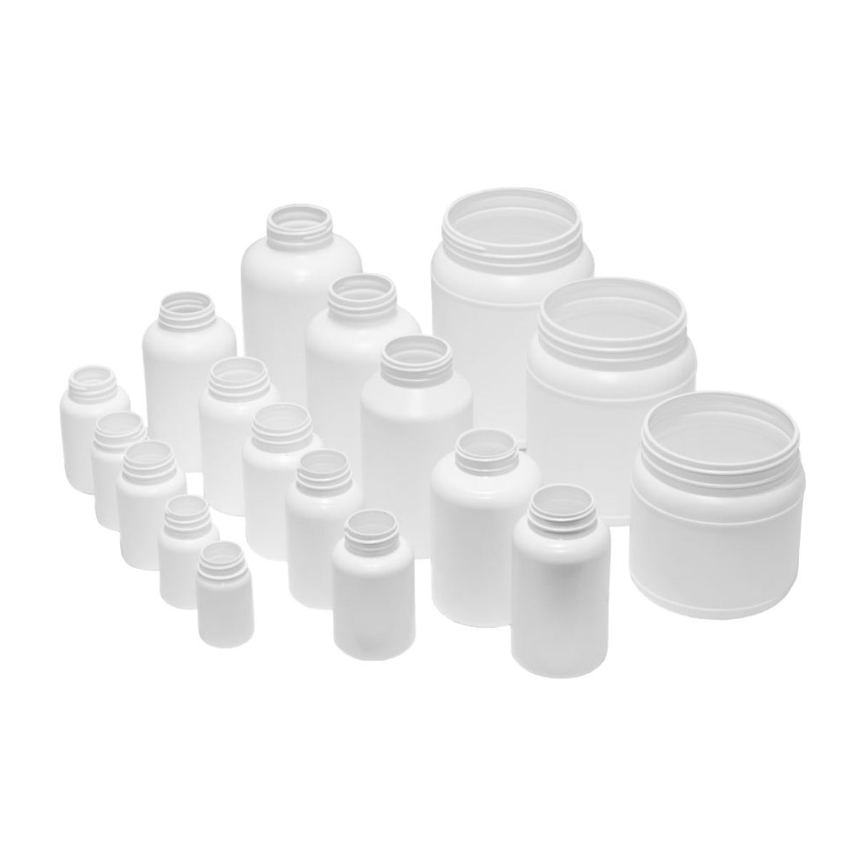 750 cc Round Packer HDPE Bottles - White - Plastic Bottle | General Bottle Supply
