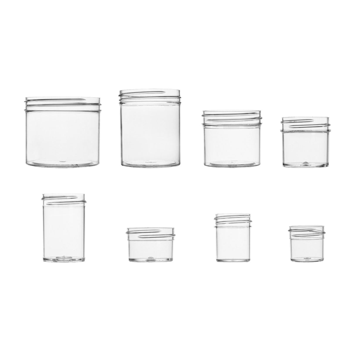 0.5 oz Single Wall Jar PS - Clear (43/400) - Plastic Jar | General Bottle Supply