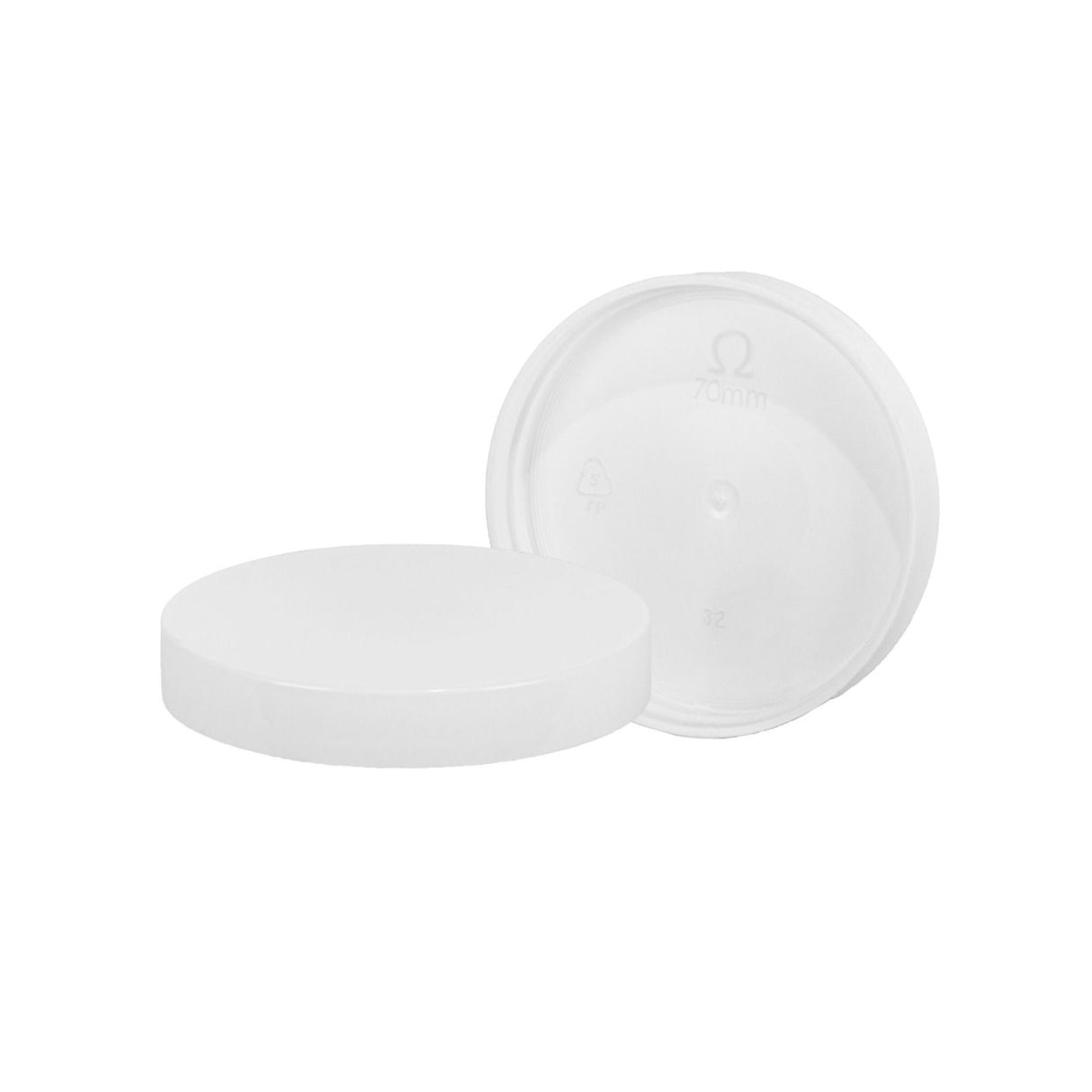 Smooth Unlined Plastic Bottle Caps - Natural (70/400) - Assorted Caps | General Bottle Supply