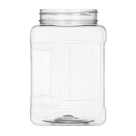 48 oz Square PET Jars - Clear - Plastic Jar | General Bottle Supply