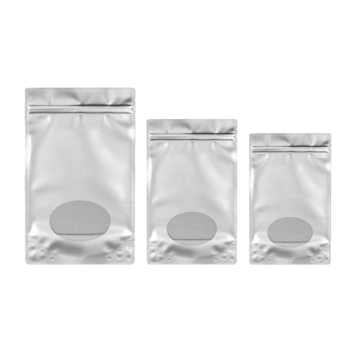 16 oz Stand Up Pouch Flexible Packaging - Poly Silver with Window - Flexible Packaging | General Bottle Supply
