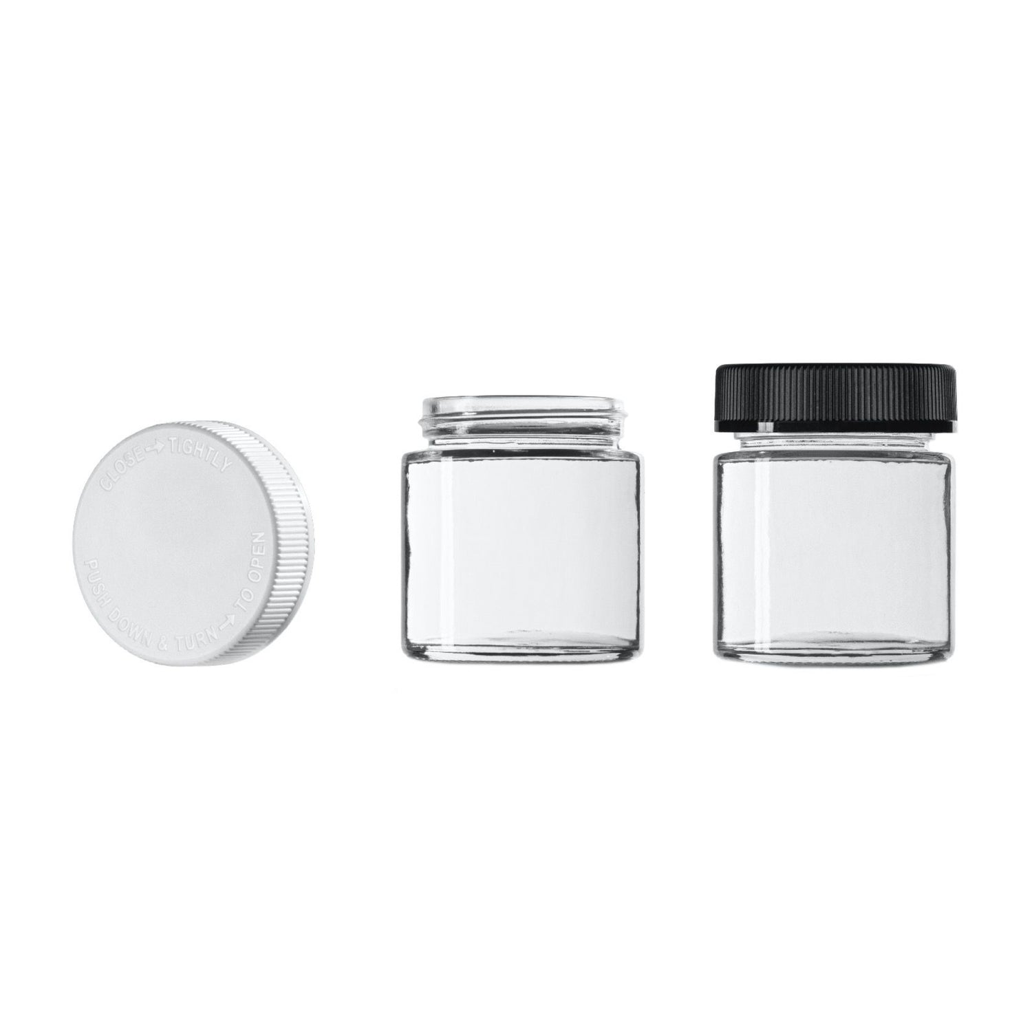 2 oz Straight Sided Glass Jars - Flint - Glass Jar | General Bottle Supply