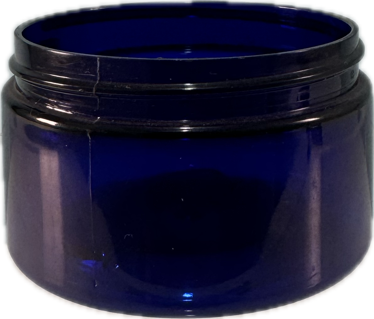 4 oz Wide Mouth PET Jars - Blue (Low Profile) - Plastic Jar | General Bottle Supply