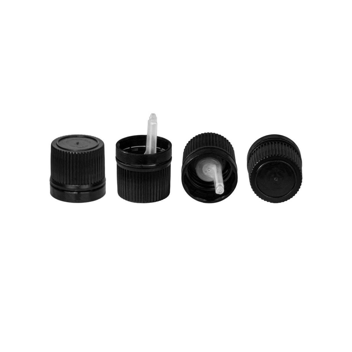 Tamper Evident Caps with Fitment Aroma - Black (18mm) - Assorted Caps | General Bottle Supply