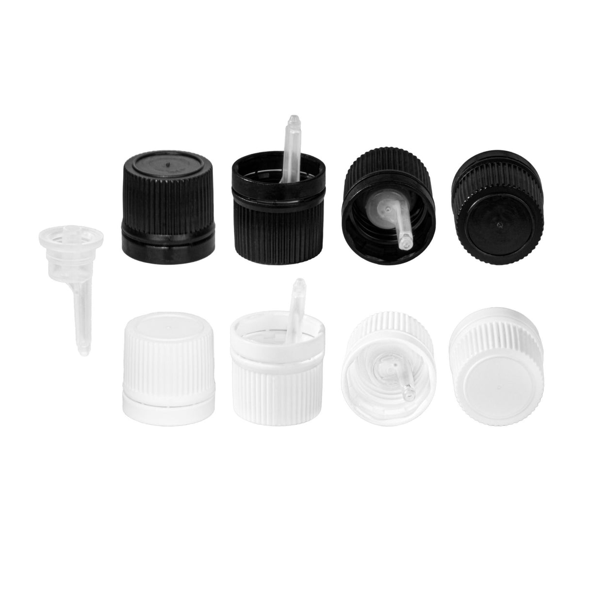 Tamper Evident Caps with Fitment Aroma - Black (18mm) - Assorted Caps | General Bottle Supply