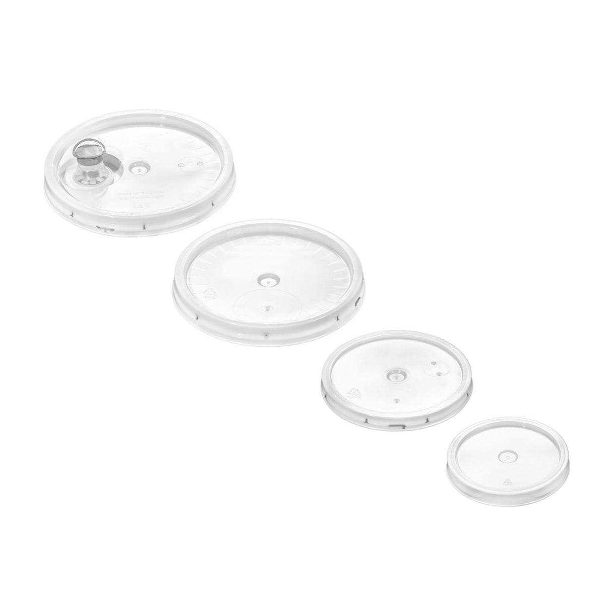 Tear Strip Lids for 3/4/5 Gallon Pails - White - Lids | General Bottle Supply