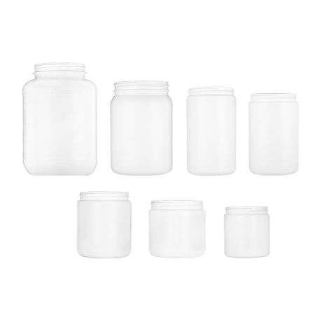 1 Gallon Wide Mouth HDPE Jars - White - Plastic Jar | General Bottle Supply