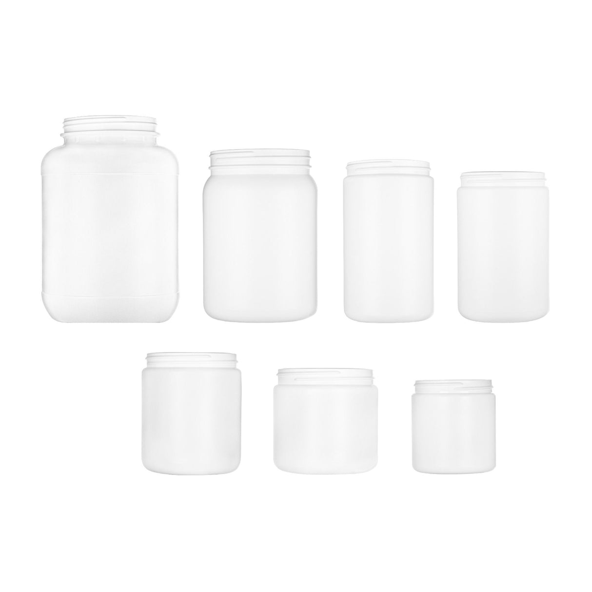 20 oz Wide Mouth HDPE Jars - White - Plastic Jar | General Bottle Supply